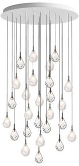 Soap Mini 26 pcs Round Hanglamp - 12x Helder 14x Mat glas Transparant