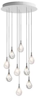 Soap Mini 9 pcs Hanglamp - 4x Helder 5x Mat glas Transparant