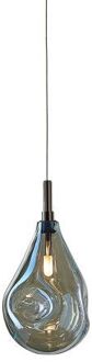 Soap Mini Single Hanglamp - Blauw glas - Antraciet fitting