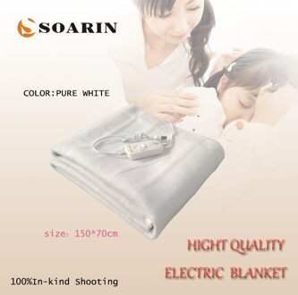 SOARIN Elektrische Deken Synthetische Fiber Elektrische Verwarming Deken 150X70 cm Verwarmde Deken 220 v Manta Electrica Pure Wit deken