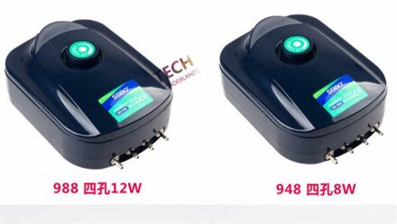 SOBO SB948/SB988 Silent Aquarium Luchtpomp Fish Tank Zuurstof Luchtpomp 4 Outlets Verstelbare Flow SB 948