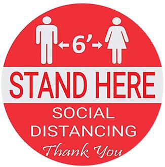 Sociale Afstand Wachten Hier Staan Hier Houden 6ft In Tussen Afstand Marker Floor Decal Voor Sociale Afstand Terwijl In Lijn-6.75"
