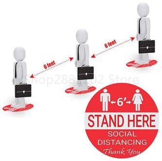 Sociale Afstand Wachten Hier Staan Hier Houden 6ft In Tussen Afstand Marker Floor Decal Voor Sociale Afstand Terwijl In Lijn