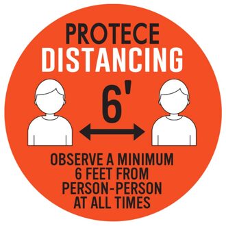 Sociale Distantiëren Floor Sticker Indoor Outdoor Grond Sticker Veiligheid Floor Decal Teken Voor Crowd Control Begeleiding rood