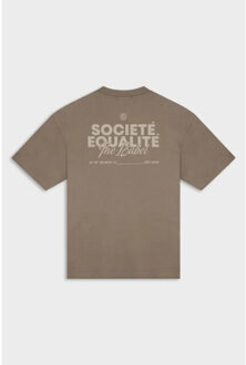 Societé 2.0 oversized tee - maat XXL Taupe