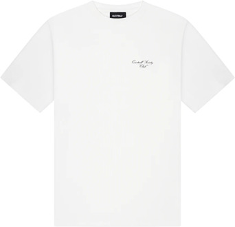 Society Club T-shirt Heren Wit/Zwart Quotrell , White , Heren - 2Xl,Xl,L,M,S,Xs
