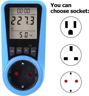 Socket Multimeter Eu Uk Au Us Plug Digitale Voltage Wattmeter Power Analyzer Elektronische Power Energy Meter Automatische Schakelaar UK plug