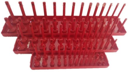 Socket Organizer Tray 3 Pc 3 Rij Trays Sae Socket Houder 1/4, 3/8, 1/2-Inch Drive Tool Box Organizer