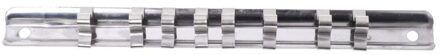 Socket Rack Houder 1/4 "3/8" 1/2 "Met 8 Clips Op Rail Tool Organizer Opslag