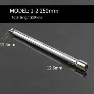 Socket Ratelsleutel Extension Bar 1/4 "3/8" 1/2 "Crv 50/75/100/125/150/250 Mm Lange Bar 1-2 250mm