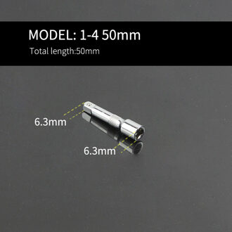 Socket Ratelsleutel Extension Bar 1/4 "3/8" 1/2 "Crv 50/75/100/125/150/250 Mm Lange Bar 1-4 50mm