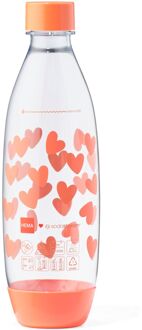Sodastream kunststof fles 1L hartjes koraal