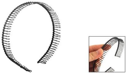 Sodial (R) Metalen Tanden Kam Haarband Haar Hoepel Hoofdband Zwart Voor Vrouw