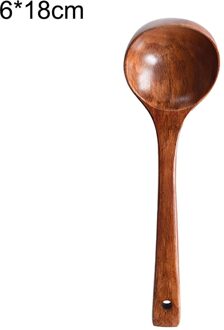 Soep Lepels Hout Creatieve Lange Handvat Houten Pollepel Pap Lepel Keuken Koken Servies Tool 60x180mm