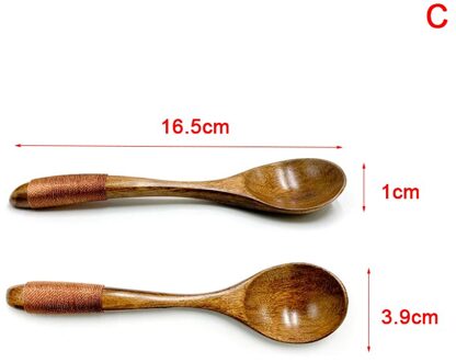 Soep Theelepel Mengen Lange Steel Houten Lepel Bamboe Koken Tool Desserts Salade Vorken C