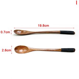 Soep Theelepel Mengen Lange Steel Houten Lepel Bamboe Koken Tool Desserts Salade Vorken I