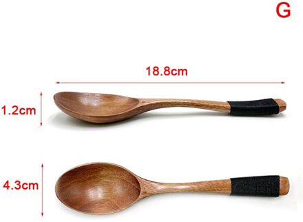Soep Theelepel Mengen Lange Steel Houten Lepel Bamboe Koken Tool Desserts Salade Vorken