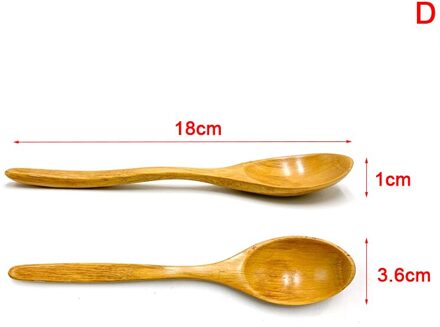 Soep Theelepel Mengen Lange Steel Houten Lepel Bamboe Koken Tool Desserts Salade Vorken