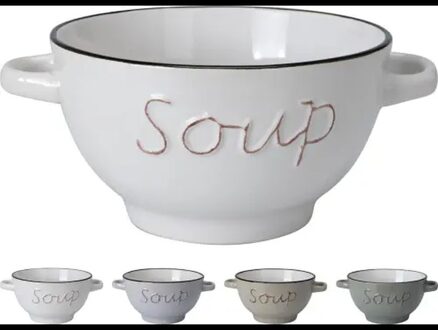 Soepkom met handvatten aardewerk