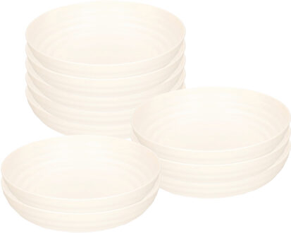 Soepkommen - 10x - D22 x H5.5 cm - wit - kunststof - onbreekbaar - servies