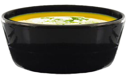 Soepkommen Kitchen Classics - zwart - 1x stuks - 14 x 7 cm - keramiek - soepkommetjes