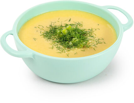 Soepkommen met hengsels - Campinglife - kunststof - D11 x H5 cm - mintgroen - Stapelbaar