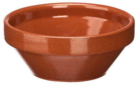 Soepkommen / serveer schaaltje - terracotta - D15 x 6 cm - aardewerk - Spaanse sfeer - 600 ml