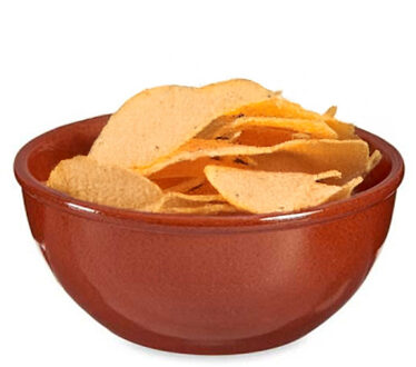 Soepkommen / serveer schaaltje - terracotta - D18 x 7 cm - aardewerk - Spaanse sfeer - 1000 ml