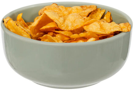 Soepkommen/serveer schaaltjes - 8x - Santorini - keramiek - D15 x H6.5 cm - mintgroen - Stapelbaar