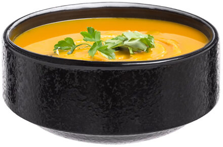 Soepkommen/serveer schaaltjes - Loft - keramiek - D15 x H7 cm - antraciet - Stapelbaar