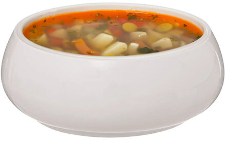 Soepkommen/serveer schaaltjes - Nora - porselein - D15 x H6 cm - ivoor wit