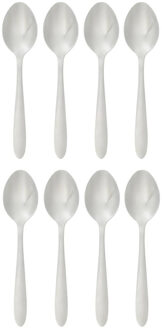 Soeplepels/eetlepels Nevis - 8x stuks - RVS - 19 cm