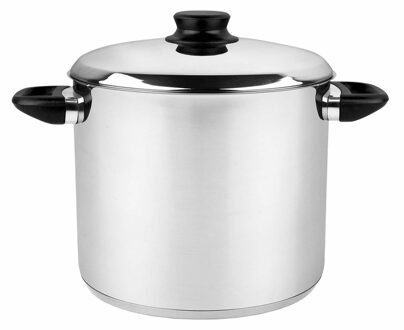 Soeppan - met deksel - 8 liter - 24 x 18 cm - RVS - pannen - kookpannen