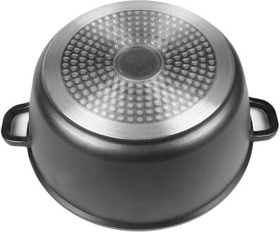 Soeppan Nuttig Silicone Grip Non Stick Thuis Leveringen Praktische Hard Geanodiseerd Inductie Base Aluminium Zwart Braadpan Duurzaam