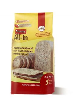 Soezie All-in-mix Meergranenbrood - Broodmeel - 2,5 kg