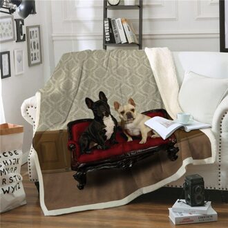 Sofa Gooi Deken Bed Cover Cartoon Hond Super Zachte Warme Winter Sherpa Fleece Pluche Sprei Deken Voor Kinderen Kid volwassen 1 / 150x200cm