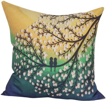 Sofa Kussen Kussen Met Cover 3d Vintage Bloem Katoen Linnen Kussensloop Taille Kussenhoes Zakken Kussen Наволочка На Подушк