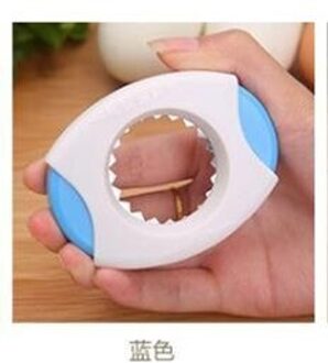 Soffe Creatieve Draagbare Ei Scissor Cutter Opener Plastic Rvs Eierschaal Topper Cutter Opener Ei Keuken Tool Clipper Blauw