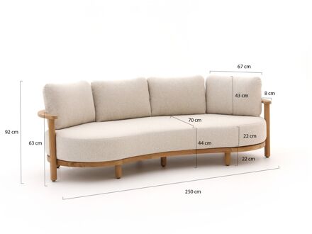 Soffice lounge tuinbank 3-zits 250cm - Laagste prijsgarantie! Bruin