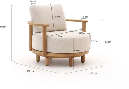 Soffice lounge tuinstoel draaibaar - Laagste prijsgarantie! Taupe