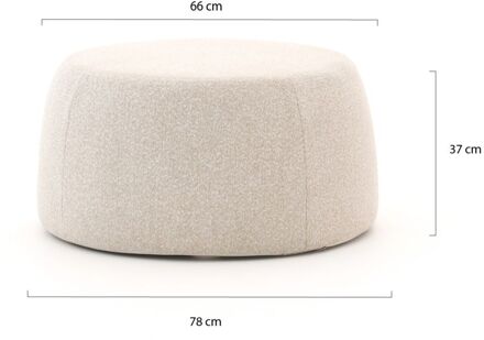 Soffice lounge tuintafel ø78cm (h: 37cm) - Laagste prijsgarantie! Taupe