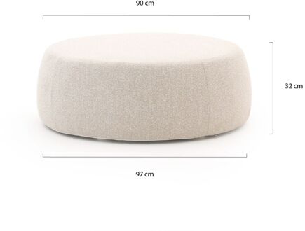 Soffice lounge tuintafel ø97cm (h: 32cm) - Laagste prijsgarantie! Taupe