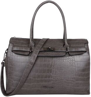 Sofia Schoudertas Croco Grey Grijs
