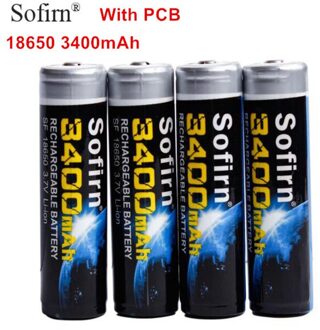 Sofirn 18650 3400Mah Batterijen Met Pcb 18650 Batterij 3.7V 5.6A Ontlading Lithium Oplaadbare Batterijen Voor Sofirn Zaklamp 2stk