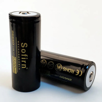 Sofirn 26650 Battery 5500mAh 3.7V Rechargeable Batteries High Capacity Lithium Battery Li-ion Batteries Top Button