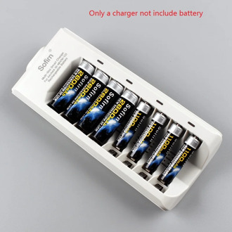 Sofirn 8 Slots Smart Battery Charger with Indicator Light For AA AAA NiMH NiCd Rechargeable Batteries US/EU Plug without battery