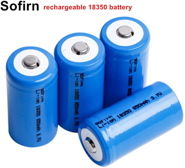 Sofirn Rechargeable 18350 Battery Lithium Battery 3.7V 850mah ICR 18350 Cell Rechargeable batteries Button top or Flat top