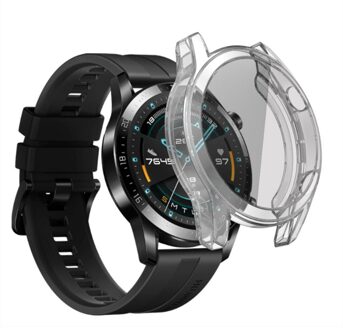 Soft Bescherm Cover Voor Huawei Horloge GT2 46Mm Cover Bumper Gevallen Rondom Screen Tpu Horloge Case Protector vervanging transparant