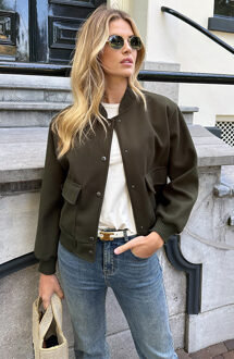 Soft Bomberjacket Army Legergroen