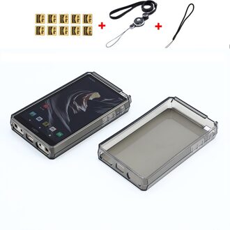 Soft Crystal Clear Tpu Beschermhoes Cover Voor Hiby R6 / Hiby RS6 Shell Skin doorzichtig zwart